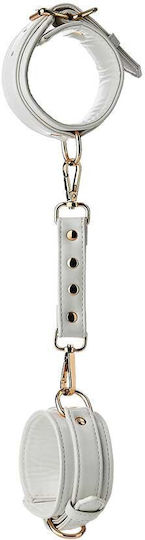 Dream Toys Blaze Elite Leather Ankle Cuffs Χειροπέδες White