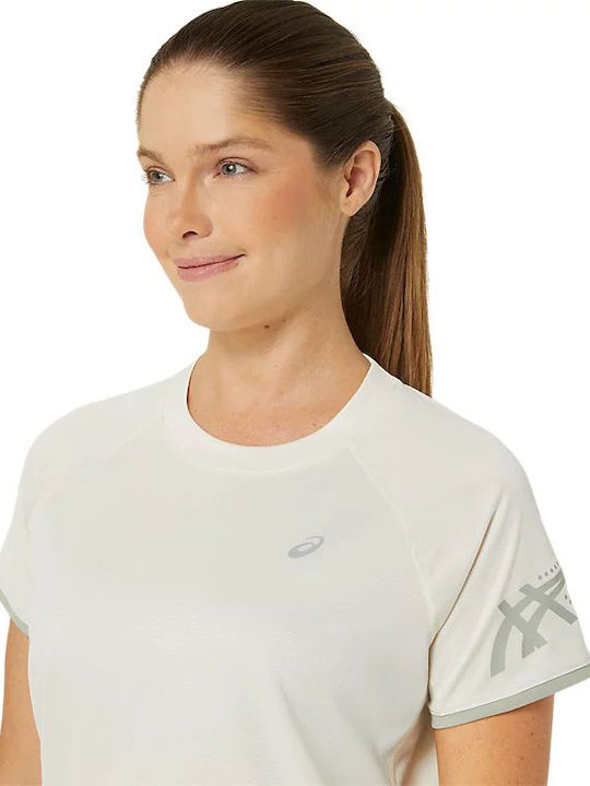 Icon Women's Athletic Blouse Short Sleeve Fast Drying Birch / Olive Grey