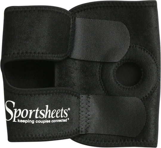 Sportsheets Thigh Strap-On с Единично Дилдо в Черен цвят