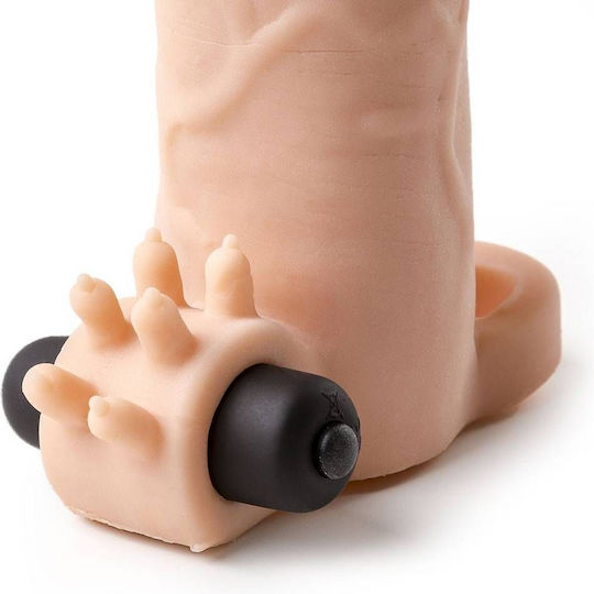 Virgite Προέκταση Πέους με Δόνηση Flesh 19cm