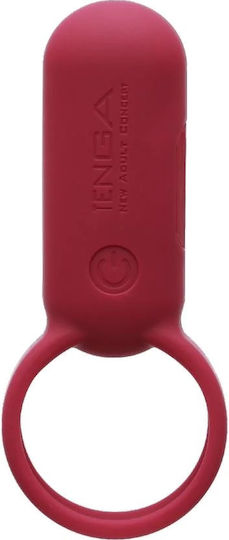 Tenga SVR Vibe Ring Вибриращ Пръстен Петел Силикон Червен