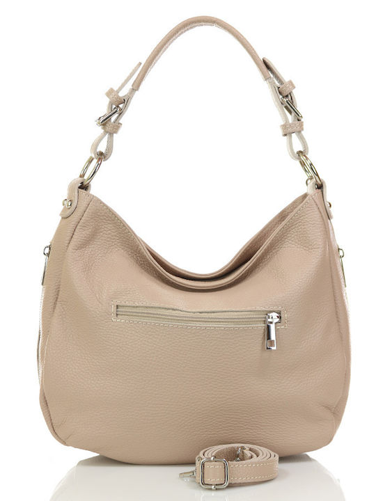 Passaggio Leather Leather Women's Bag Shoulder Beige