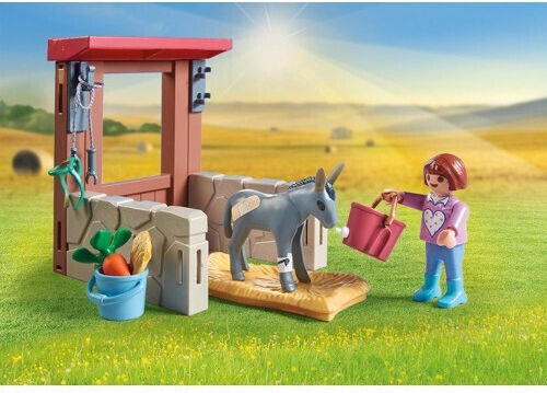 Playmobil Country Îngrijind măgărușii pentru 4-10 ani