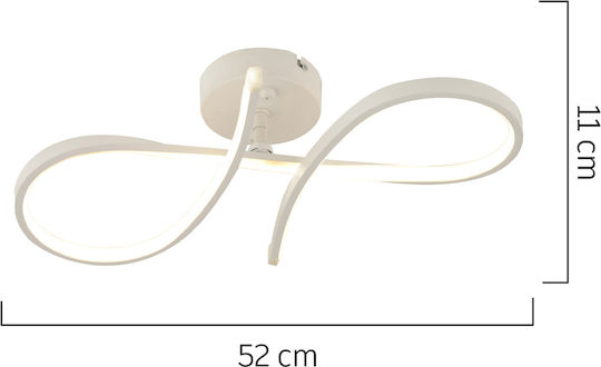 ArteLibre Auriga Ceiling Mount Light 52cm White with Integrated LED