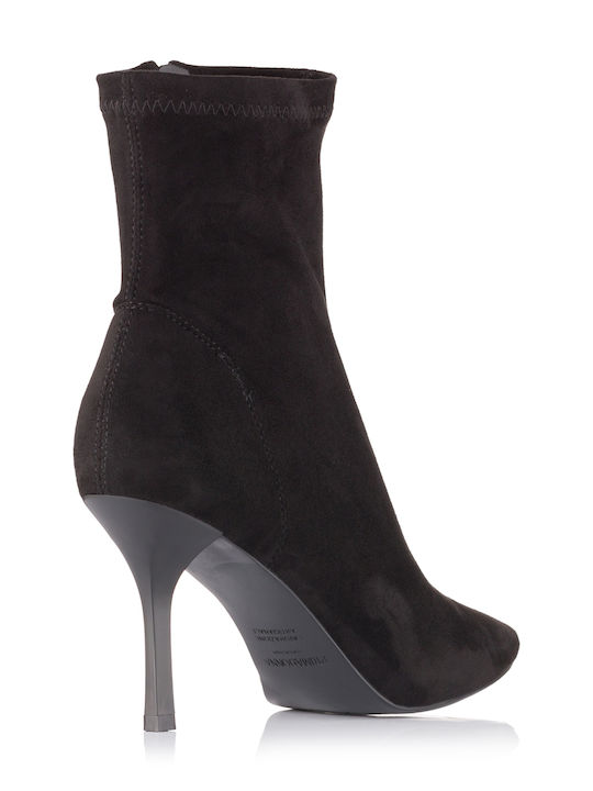 Wildleder Stiefeletten Damen Schwarz