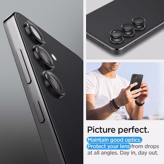 Spigen Optik Pro EZ Fit Camera Protection Tempered Glass Black for the Galaxy S24+