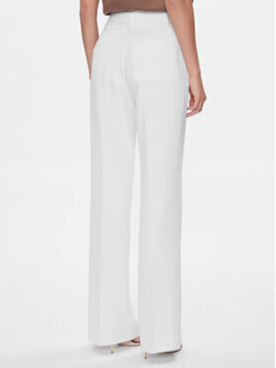 New Carla Women's Fabric Trousers Slim Fit White