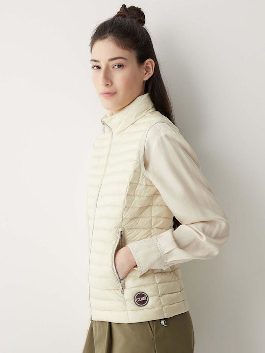 Colmar Kurz Damen Ärmellos Puffer Jacke für Winter Beige