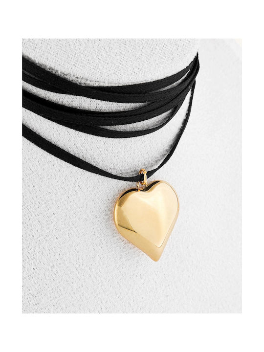 StanStefan Necklace with design Heart from Gold Plated Steel