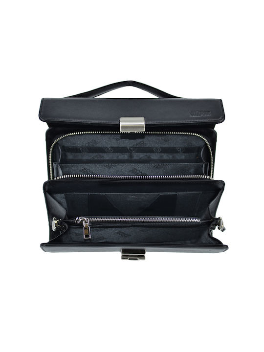 Dermatina 100 Leather Men's Briefcase Black