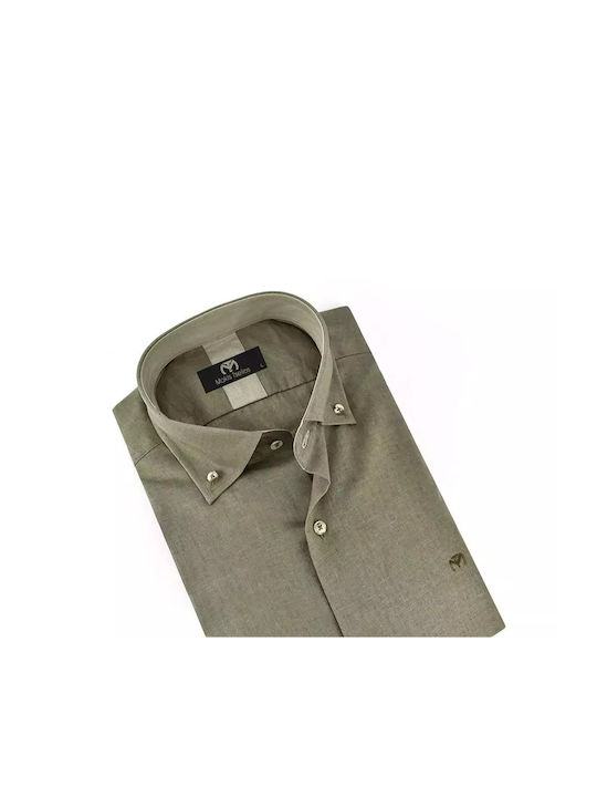 Makis Tselios Fashion Men's Shirt Long Sleeve Olive