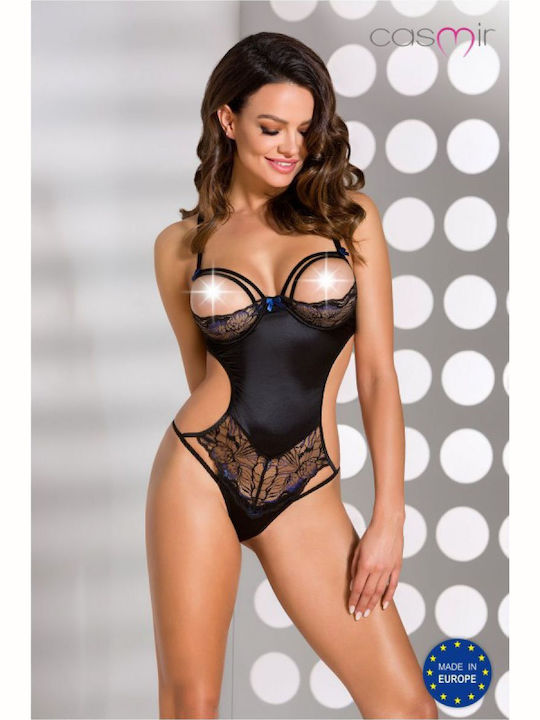 Casmir Lingerie Meredith Teddy Sexy Κορμάκι με Δαντέλα Black