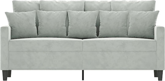 Canapea Cu Două Locuri Catifea Gri Deschis 158x77x80cm