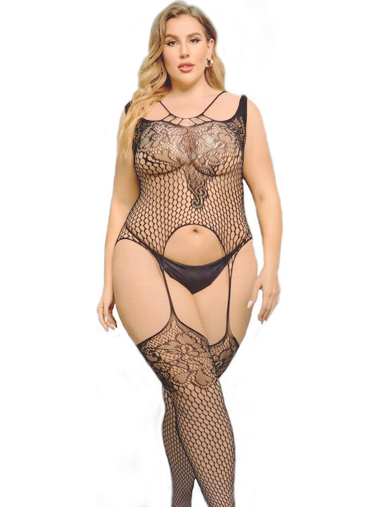 Plus Dimensiune Bodystocking-uri Sexy Plasă Plus Dimensiune Sexy Bodystocking Negru