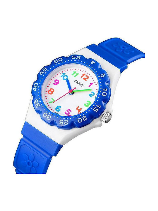 Skmei Kinder-Analoguhr Flower mit Kautschuk/Plastikarmband Dark Blue