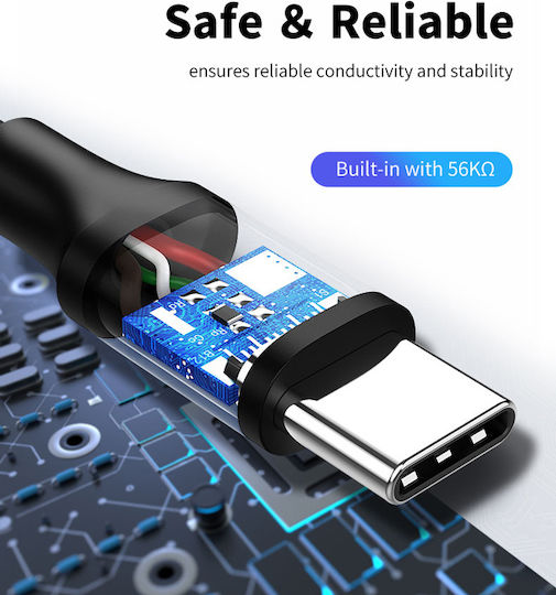Cabletime USB 2.0 Kabel USB Typ-C männlich - USB-A 15W Blaue 1m 128190