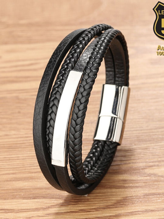 Leather 55 Men's Bracelet made of Leather