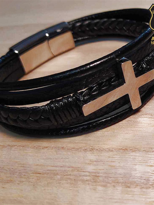 Leather 55 Ανδρικό Βραχιόλι από Δέρμα