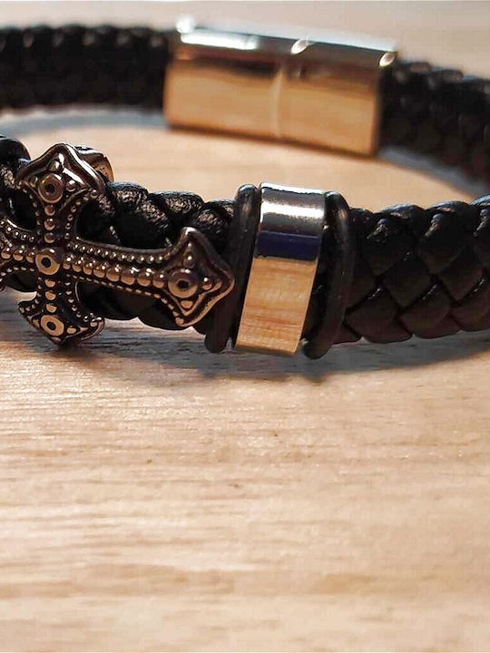 Leather 55 Ανδρικό Βραχιόλι από Δέρμα
