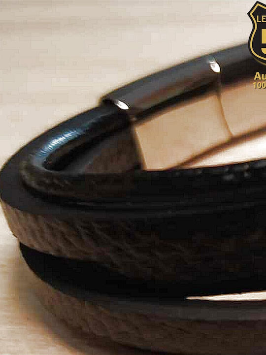 Leather 55 Ανδρικό Βραχιόλι από Δέρμα