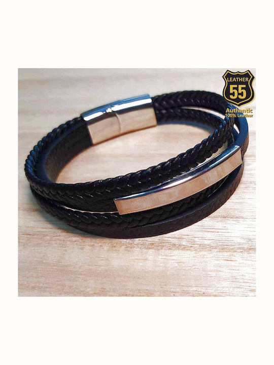 Leather 55 Men's Bracelet made of Leather