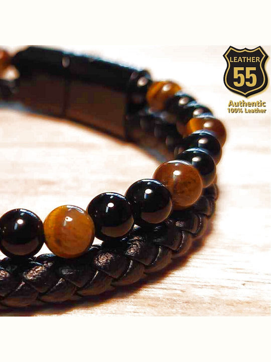 Leather 55 Men's Bracelet made of Leather