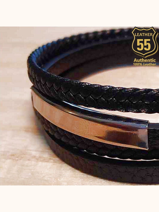 Leather 55 Men's Bracelet made of Leather