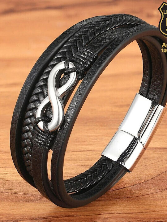 Leather 55 Ανδρικό Βραχιόλι από Δέρμα
