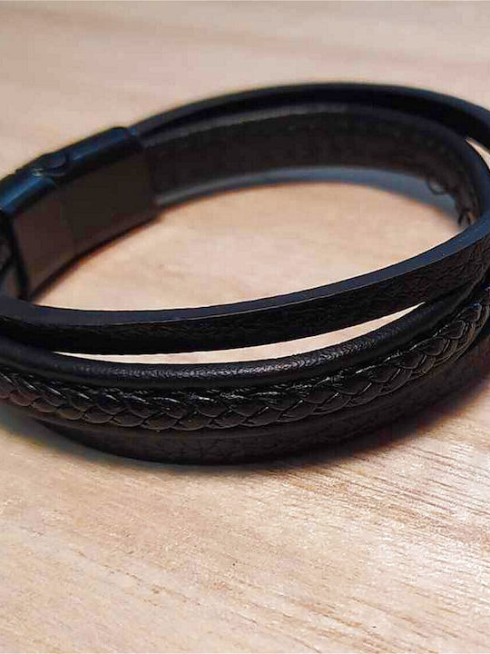 Leather 55 Ανδρικό Βραχιόλι από Δέρμα