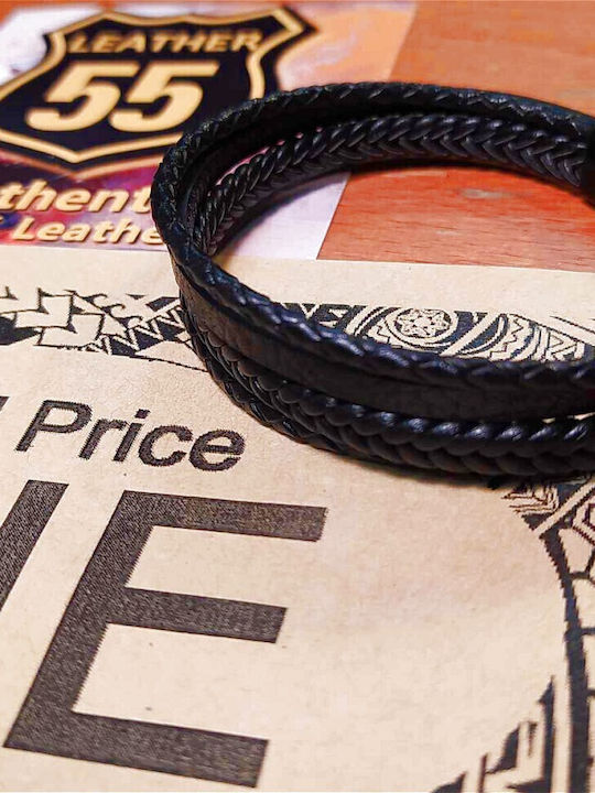 Leather 55 Ανδρικό Βραχιόλι από Δέρμα