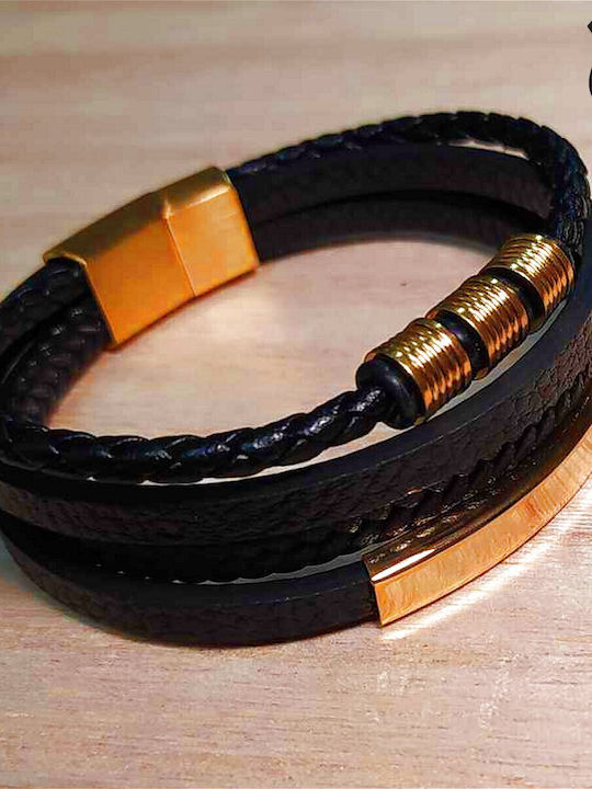 Leather 55 Ανδρικό Βραχιόλι από Δέρμα