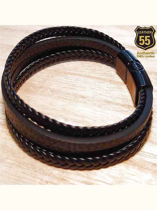 Leather 55 Men's Bracelet made of Leather