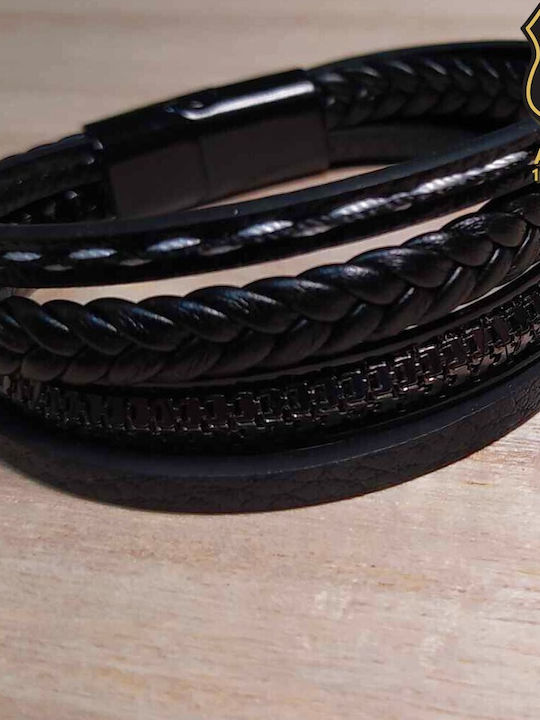 Leather 55 Ανδρικό Βραχιόλι από Δέρμα