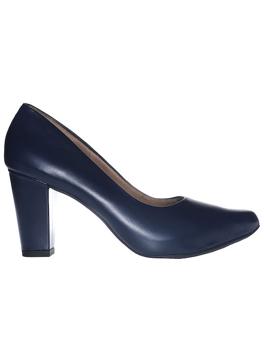 Usaflex Leder Pumps mit hohem Absatz Blau