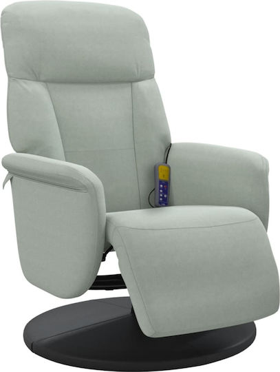 Relaxsessel Friseurwaschbecken Drehbar mit Fußhocker Samt Gray 71x91x105.5cm