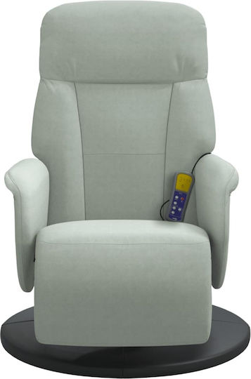 Relaxsessel Friseurwaschbecken Drehbar mit Fußhocker Samt Gray 71x91x105.5cm