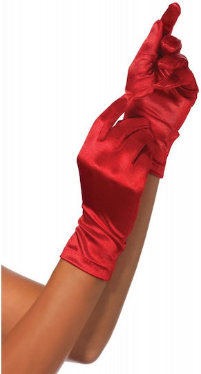 Leg Avenue 2B Wrist Length Satin Gloves Sexy Γάντια Κόκκινα