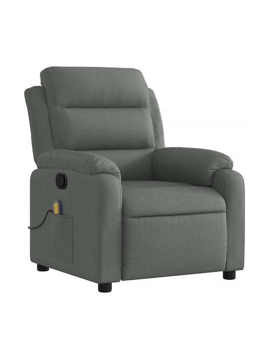 Πολυθρόνα Relax Massage με Υποπόδιο Γκρι 75x92.5x100cm