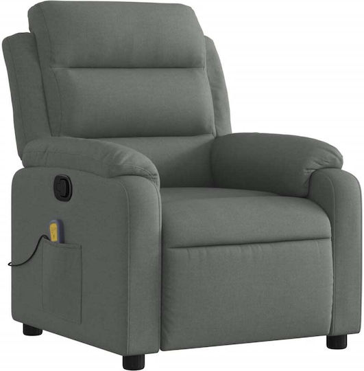Fotoliu Relax Masaj cu Puf Gri 75x92.5x100cm
