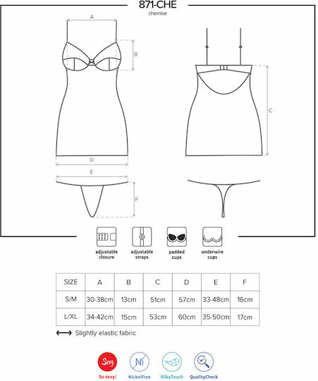 Obsessive Set Sexy Babydoll White