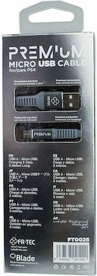 FR-TEC Regulat USB 2.0 spre micro USB Cablu Albastru 3m (FT0025) 1buc
