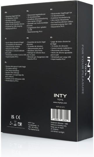 Inty Toys Ασύρματες Κολπικές Μπάλες με Δόνηση Μαύρες