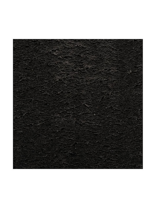 vidaXL Huarte Rutschfest Teppich Rechteckig Synthetisch,Polyester/Cotton/Leather Black