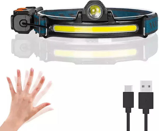 Ideahellas Rechargeable Headlamp LED IPX4 with Maximum Brightness 1600lm Bright 40 4pcs Black