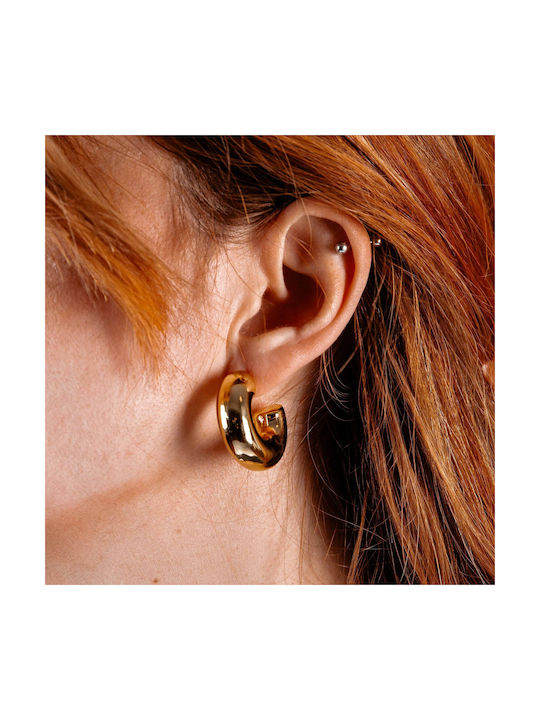 Siamoshoes Earrings Hoops made of Steel Gold Plated