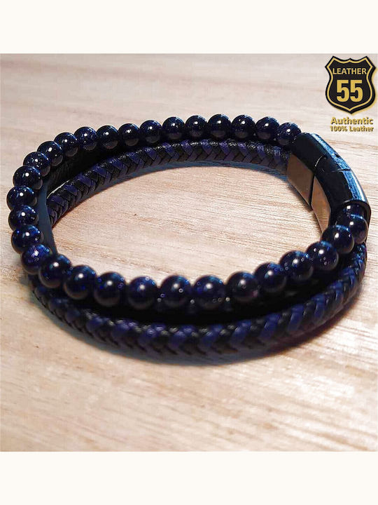 Leather 55 Men's Bracelet made of Leather