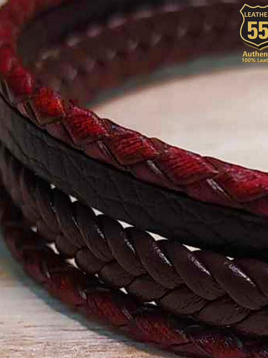 Leather 55 Ανδρικό Βραχιόλι από Δέρμα