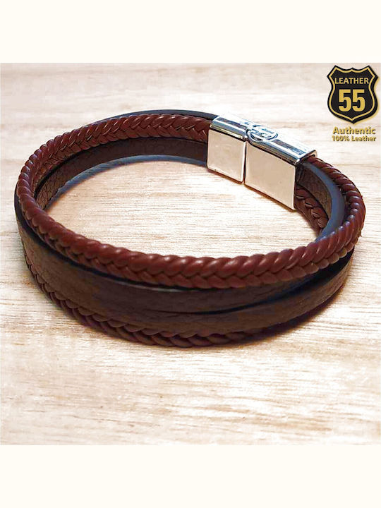 Leather 55 Men's Bracelet made of Leather