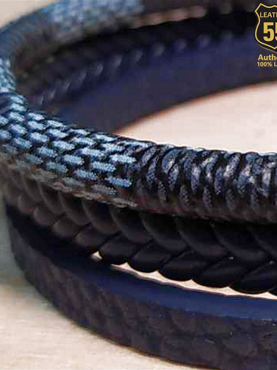 Leather 55 Ανδρικό Βραχιόλι από Δέρμα