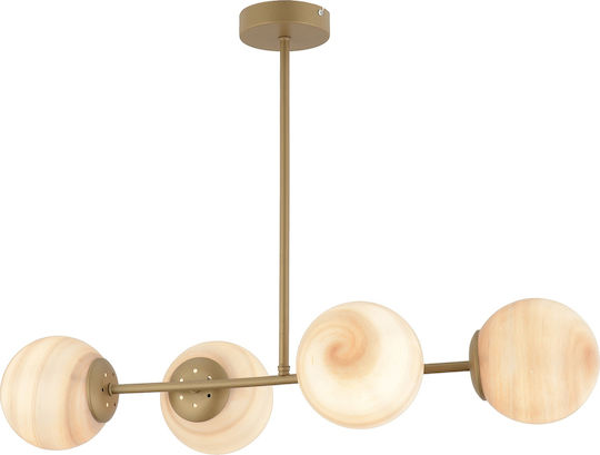 ArteLibre Hängelampe Gold 74x56cm ArteLibre Hängelampe Gold 74x56cm